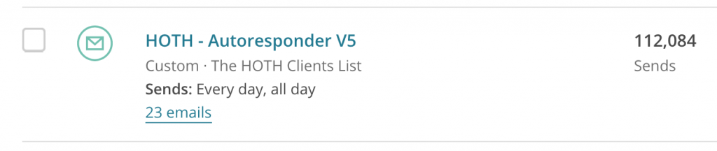 Autoresponder in Mailchimp