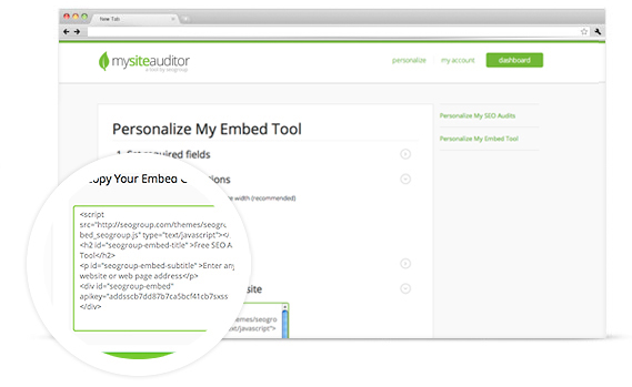 Embeddable SEO Audit Tool