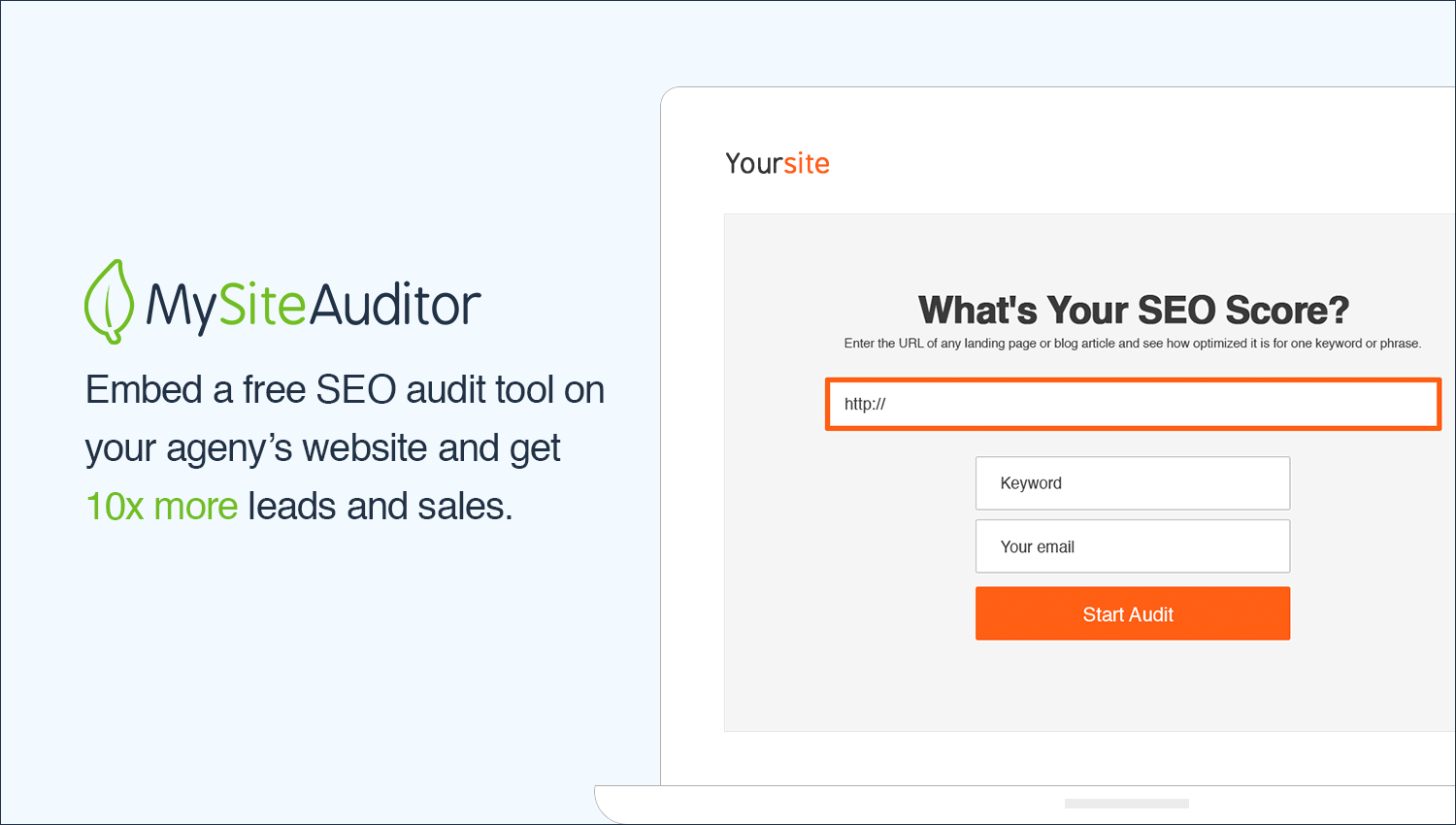 Free SEO Audit Report Tool - White Label & Embed Options